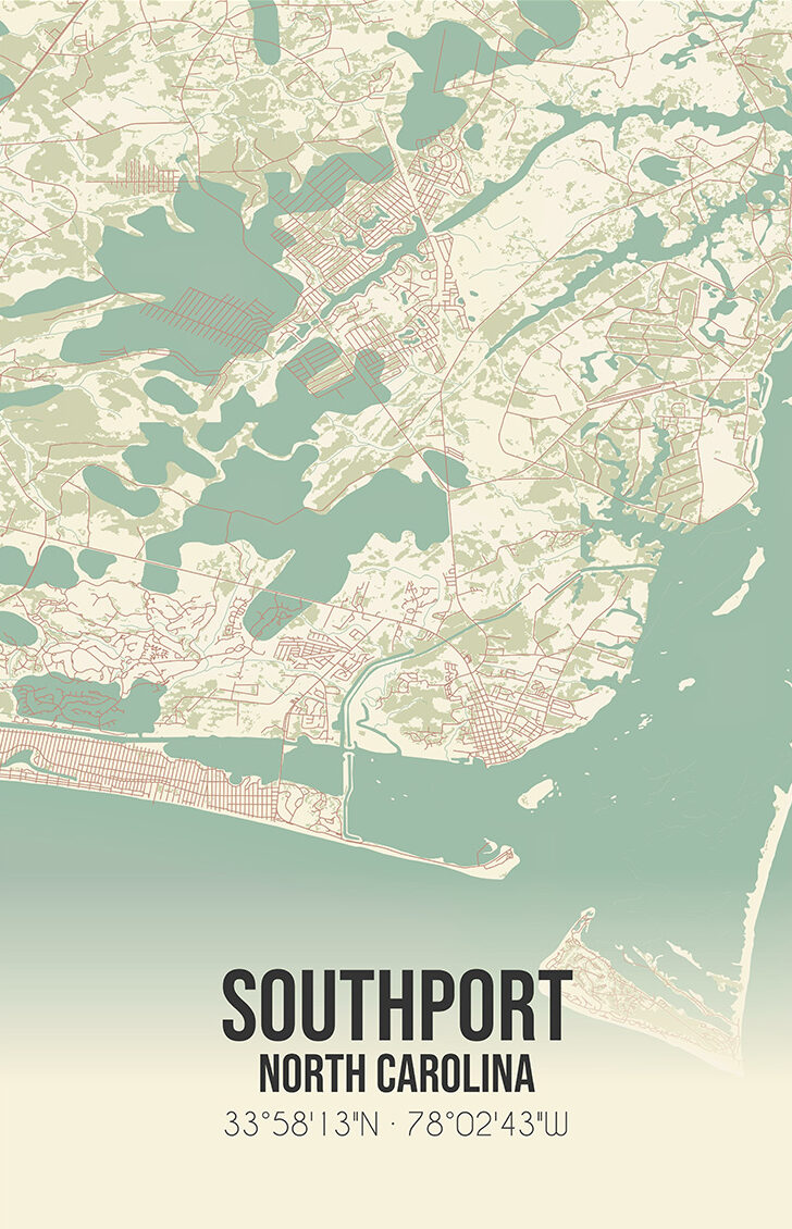 map of Southport, NC
