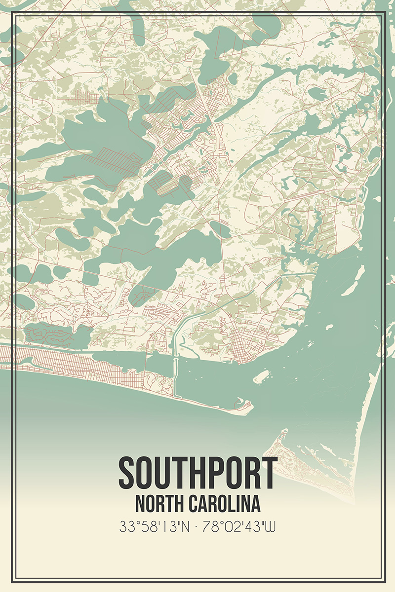 map of Southport, NC