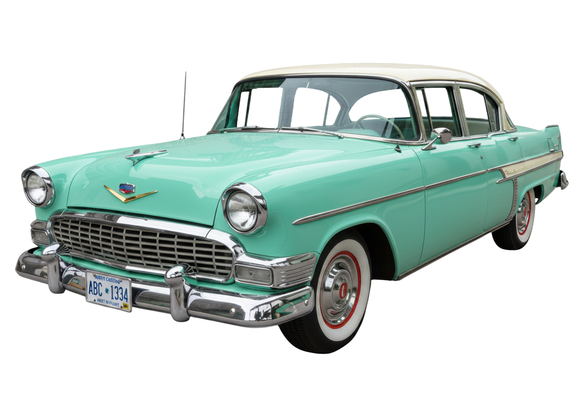 vintage green car